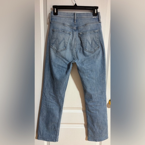 Mother Rider Skimp Dreamer Distressed High Waisted Straight Denim Jeans Size 25 - Picture 7 of 11